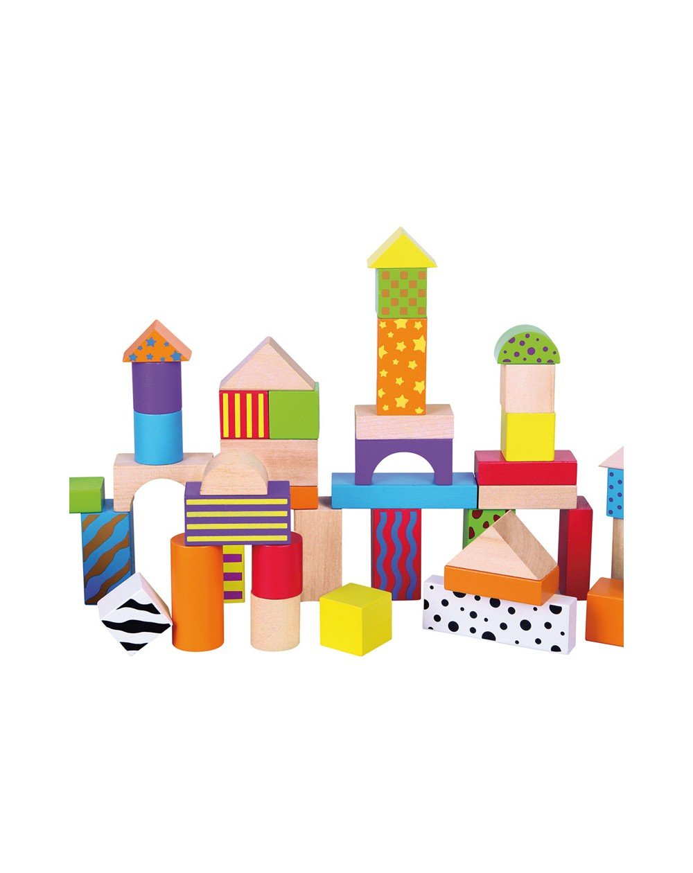 50 blocos de madeira Andreu Toys - O Gato das Fraldas