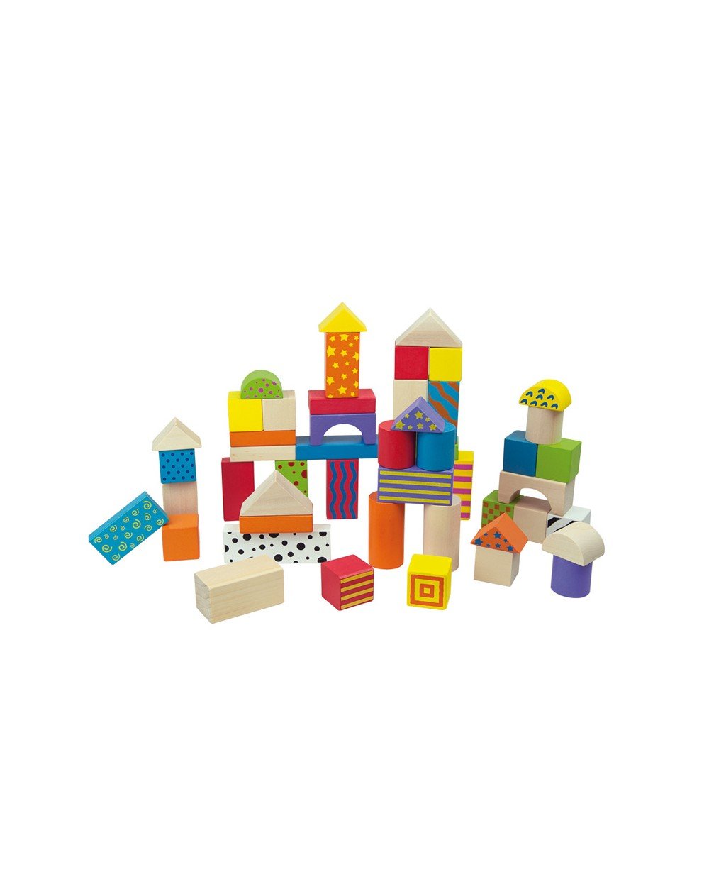50 blocos de madeira Andreu Toys - O Gato das Fraldas