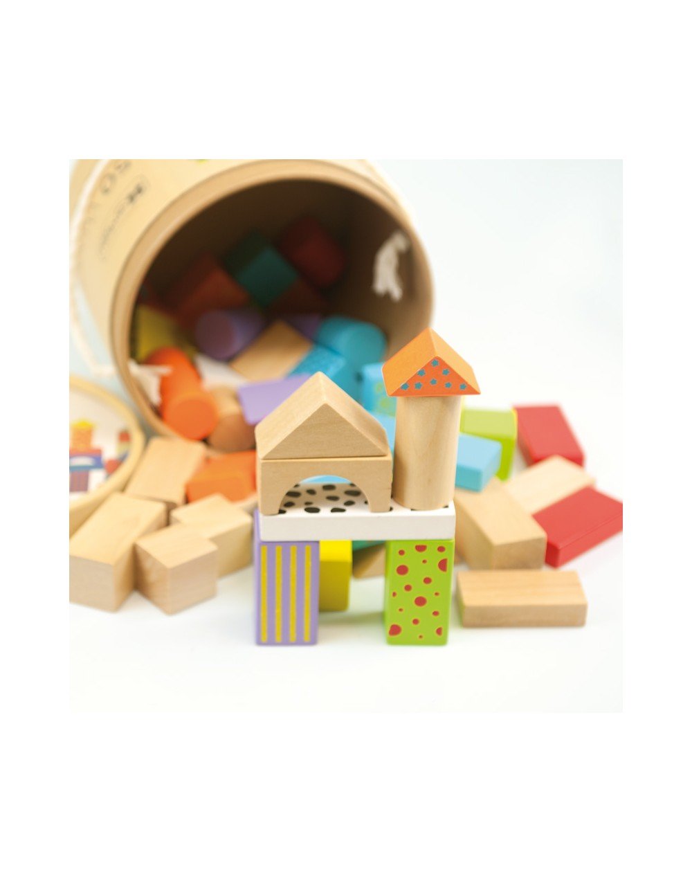 50 blocos de madeira Andreu Toys - O Gato das Fraldas