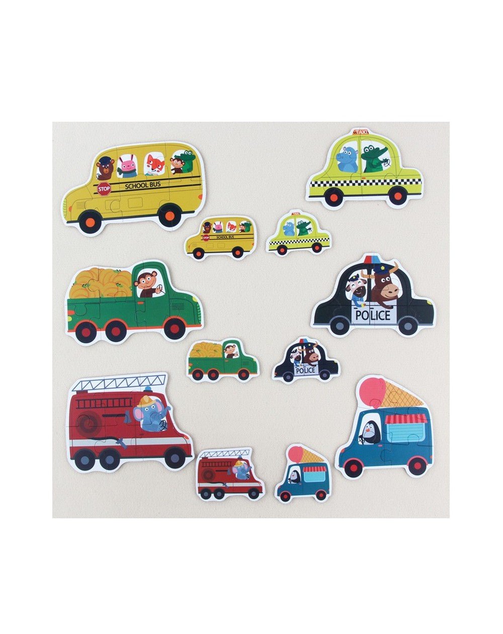 6 puzzles numa caixa - vários modelos - O Gato das Fraldas