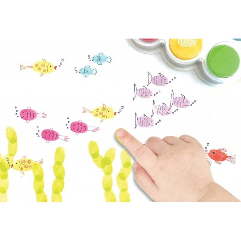6 tintas para pintar com os dedos, Créa Lign - O Gato das Fraldas