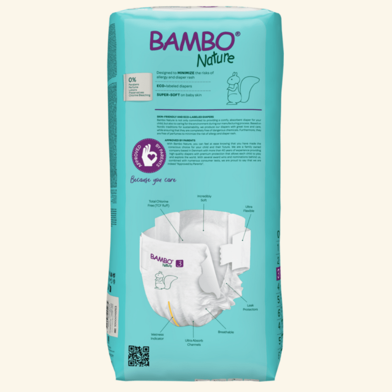 Bambo Nature Fraldas 3, (4 - 8 kg), 52 und, pack XL - O Gato das Fraldas