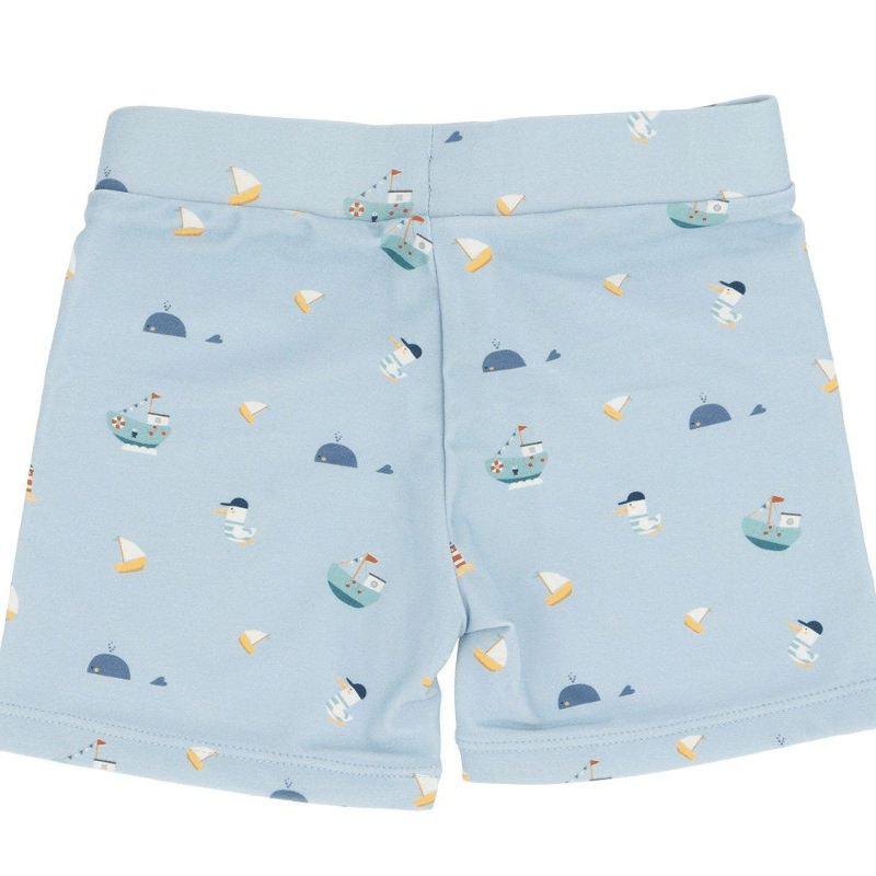 Calção de banho short Fishing Boat, com Proteção Solar, Monneka - O Gato das Fraldas