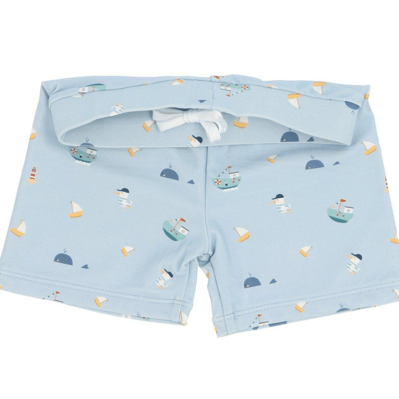 Calção de banho short Fishing Boat, com Proteção Solar, Monneka - O Gato das Fraldas