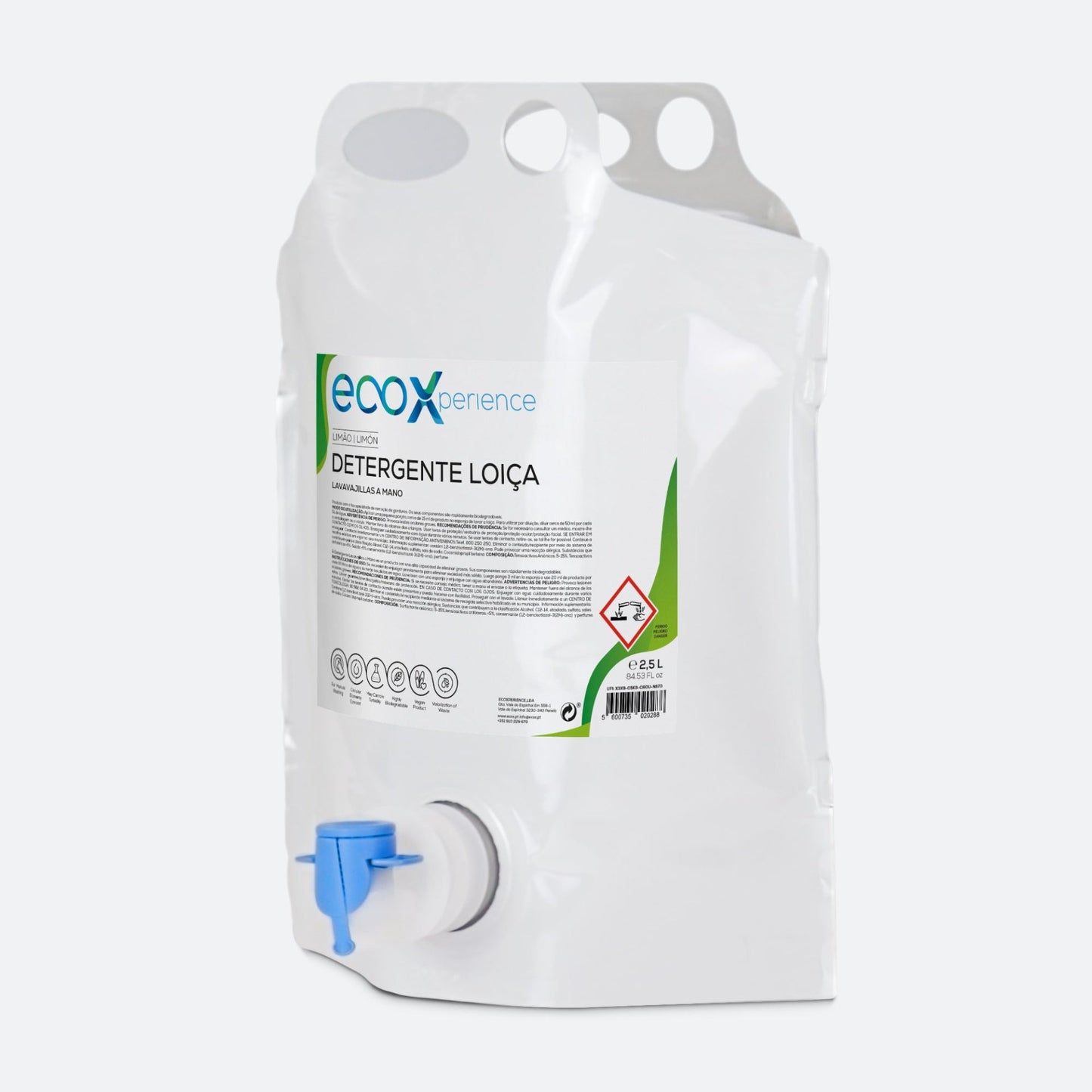 Detergente Loiça Limão 2.5LT Ecox - O Gato das Fraldas