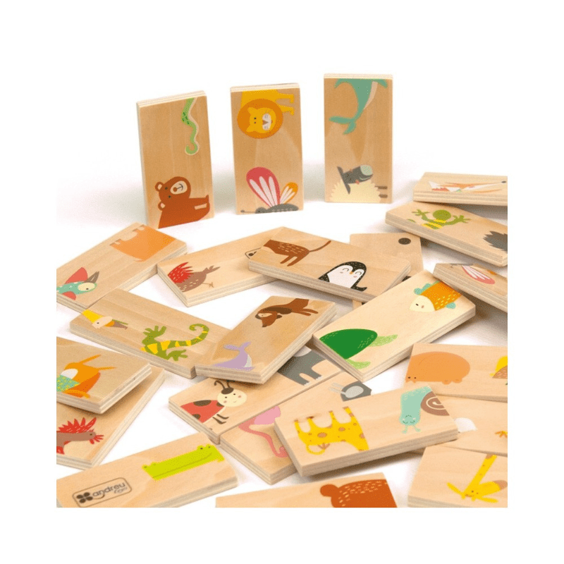 Domino Puzzle de madeira Animais Andreu Toys - O Gato das Fraldas