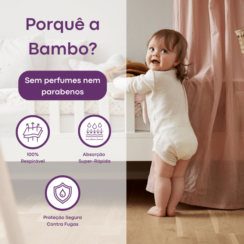 Fraldas T4, (7 - 14 kg), 24 unidades, Bambo Nature - O Gato das Fraldas