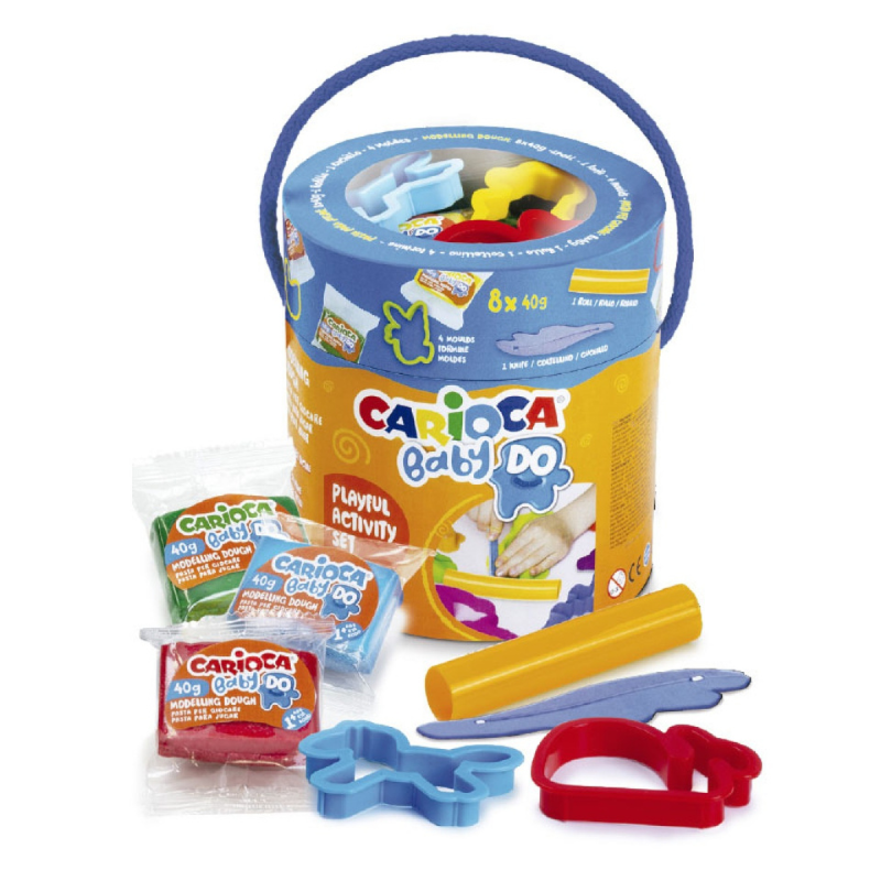 Kit Plasticina CARIOCA Baby – 8 Cores + Acessórios Criativos | 3+ Anos - O Gato das Fraldas