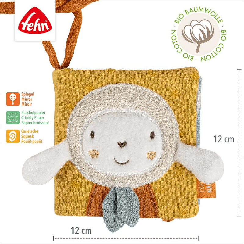 Livro de Tecido Sensorial, Ovelha – Fehn - O Gato das Fraldas