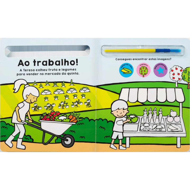 Livro para pintar com água - A Quinta - O Gato das Fraldas