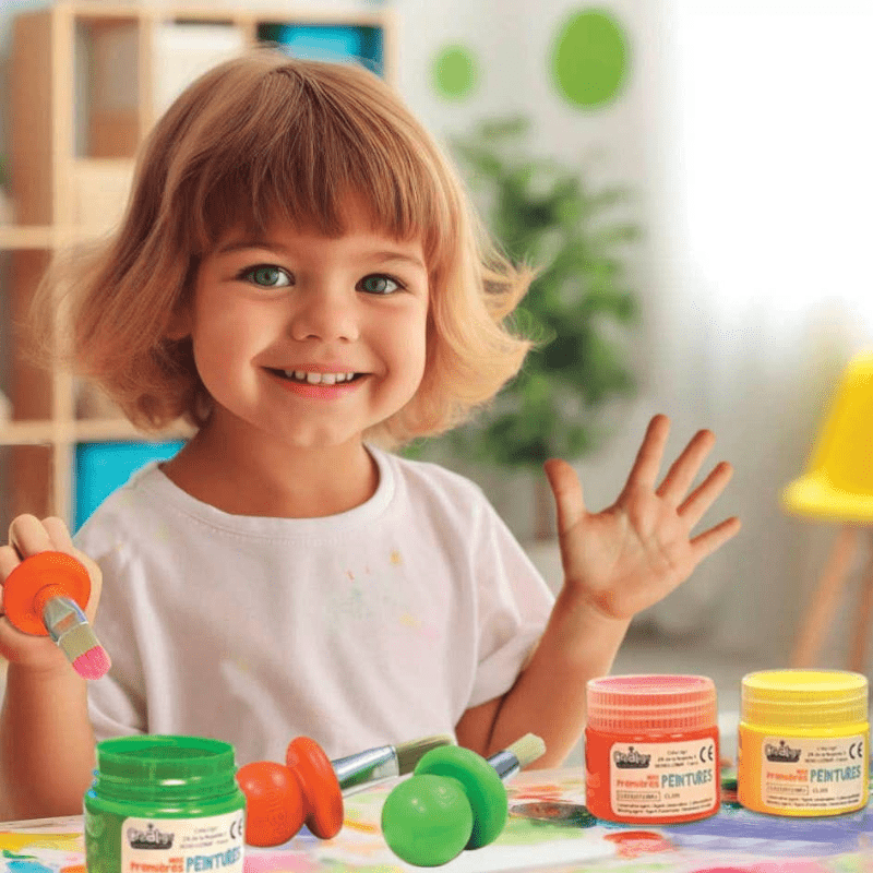 Pack Os meus primeiros pincéis, Créa Lign' + As minhas primeiras pinturas, Créa Lign' - O Gato das Fraldas