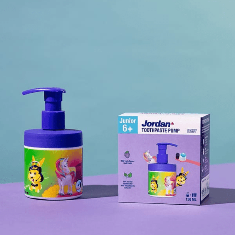 Pasta de Dentes Pump Junior 6 - 12 anos 150ml, Jordan - O Gato das Fraldas