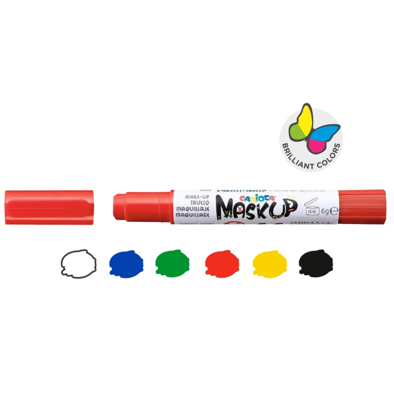 Pintura facial mask up 6 cores, Carioca