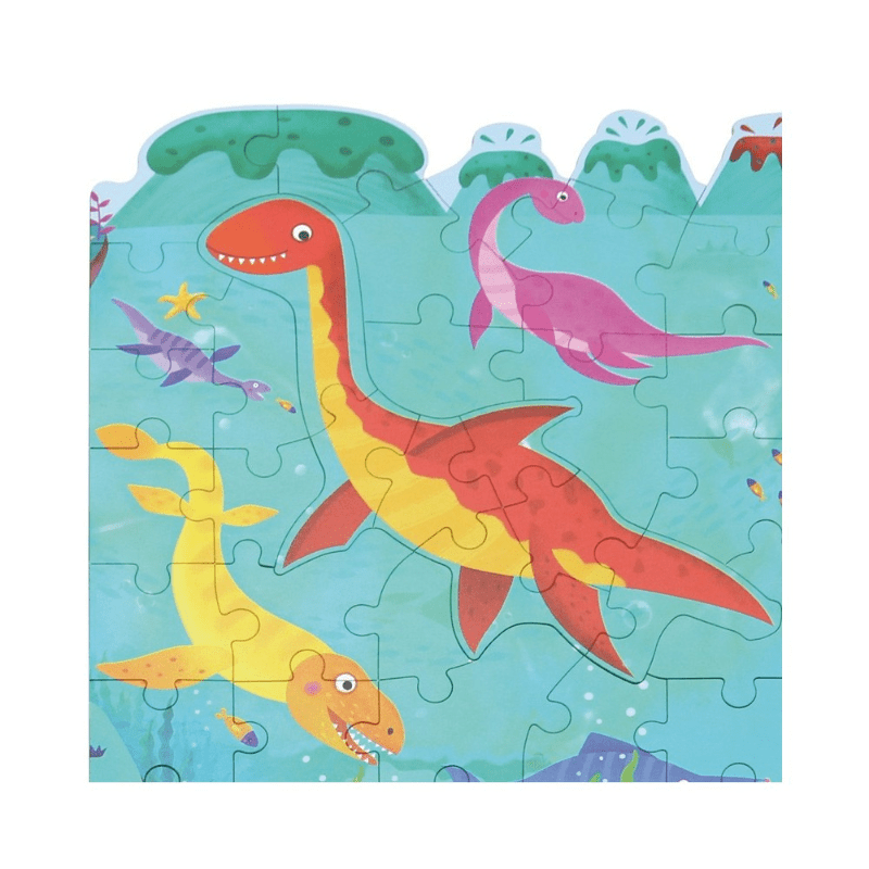 Puzzle 4 em 1 - Paraíso dos Dinossauros - O Gato das Fraldas