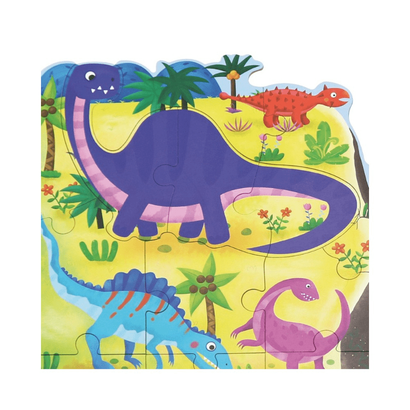 Puzzle 4 em 1 - Paraíso dos Dinossauros - O Gato das Fraldas