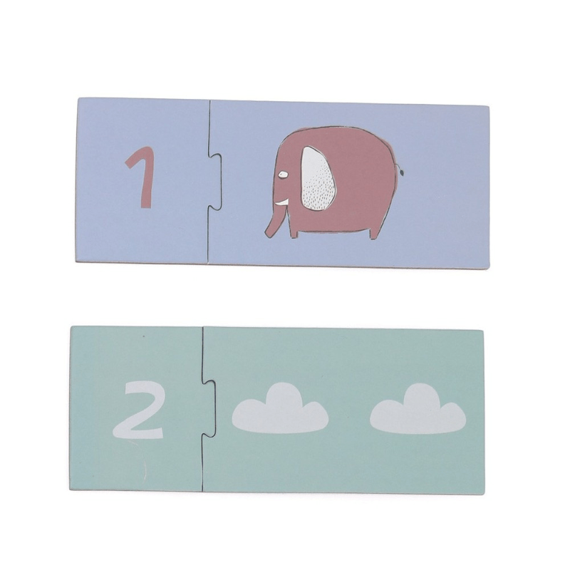 Puzzle para contar 1 - 10 - O Gato das Fraldas