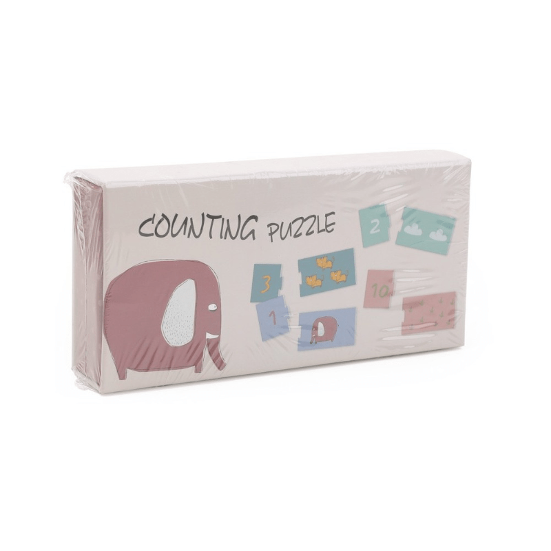 Puzzle para contar 1 - 10 - O Gato das Fraldas