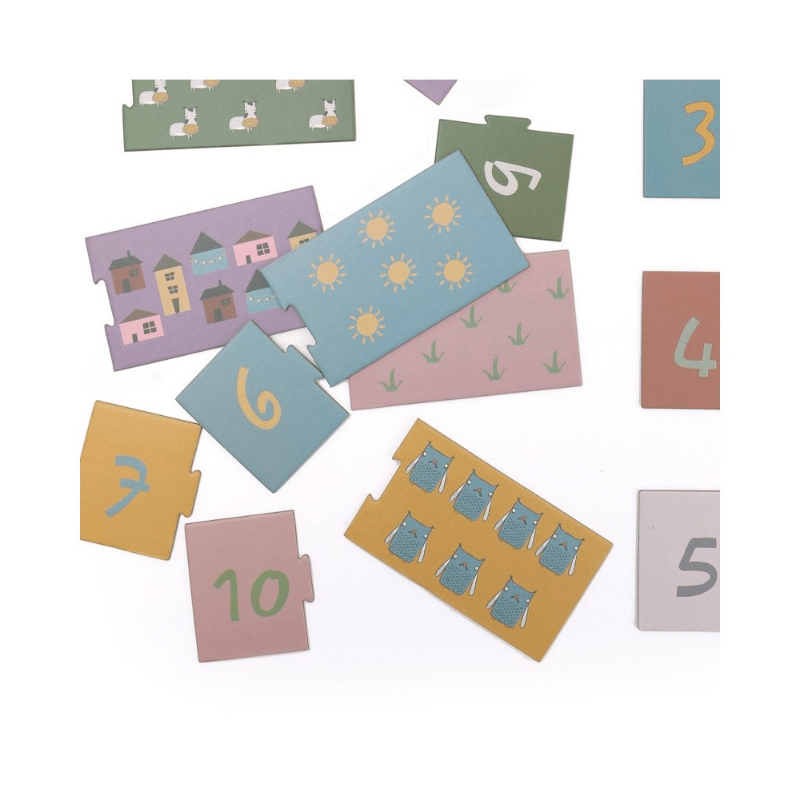 Puzzle para contar 1 - 10 - O Gato das Fraldas