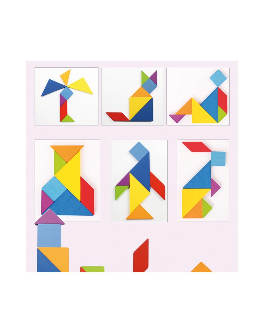Puzzle Tangram formas - O Gato das Fraldas