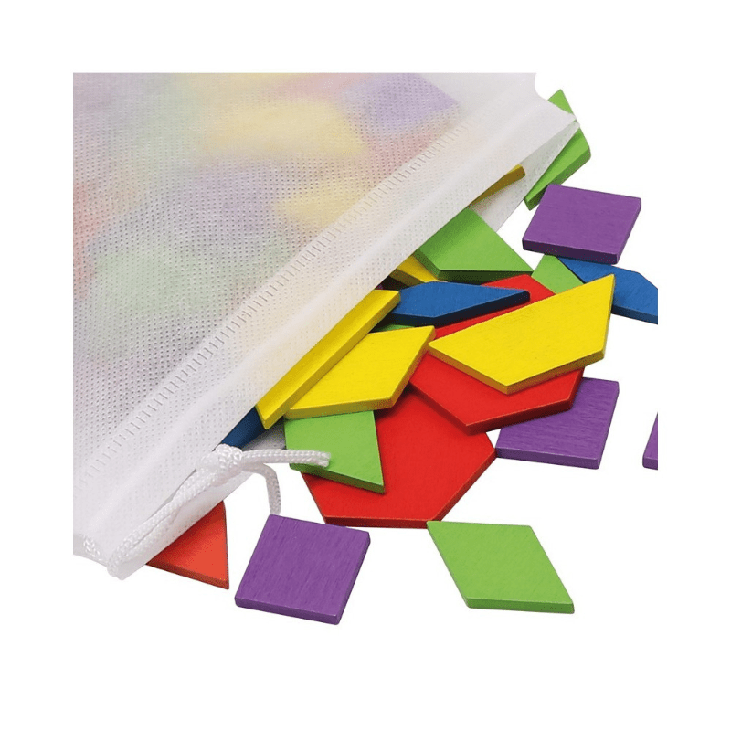 Tangram - blocos de madeira, 155 peças - O Gato das Fraldas