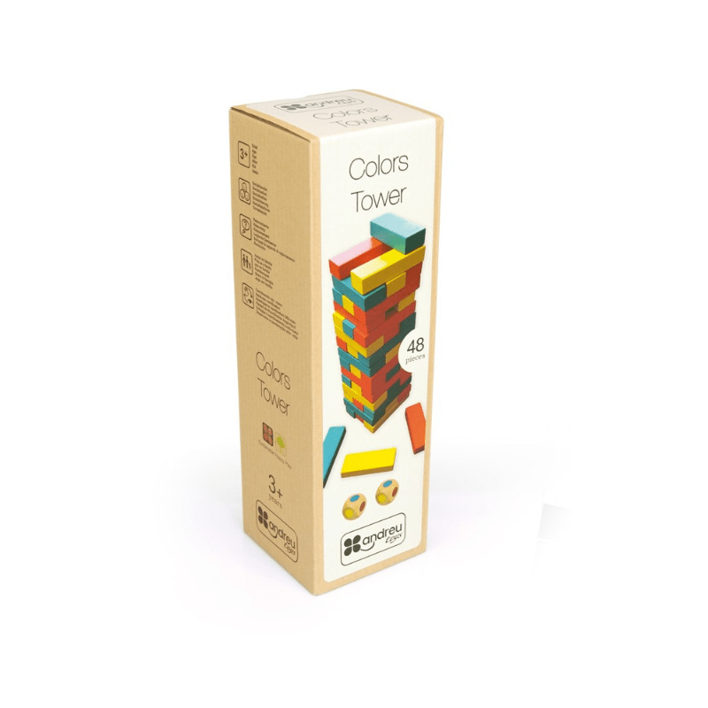 Torre de empilhar colorida Andreu Toys - O Gato das Fraldas