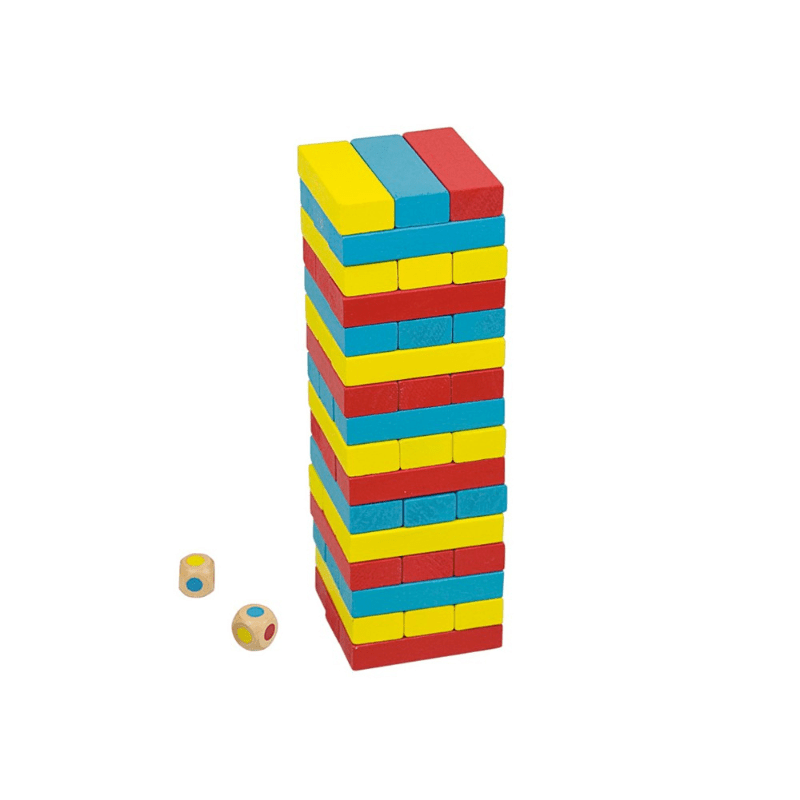 Torre de empilhar colorida Andreu Toys - O Gato das Fraldas