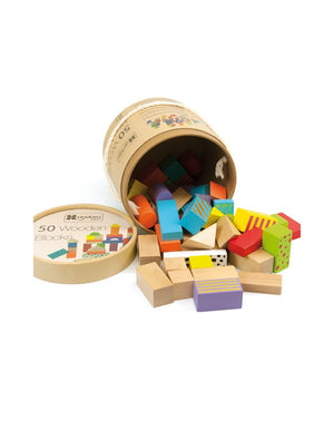 50 Blocos de Madeira para Construir – Andreu Toys