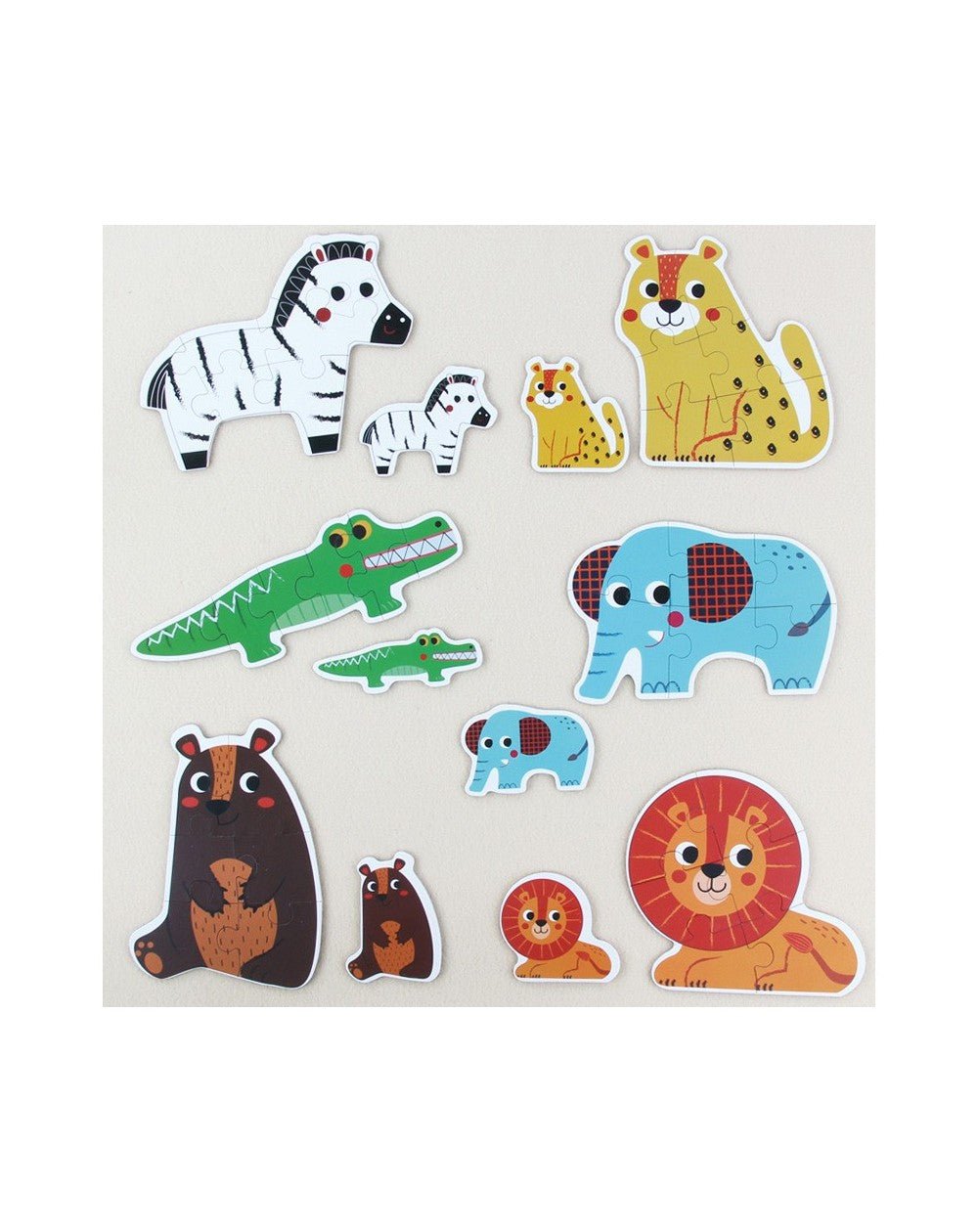 6 puzzles numa caixa - vários modelos - O Gato das Fraldas