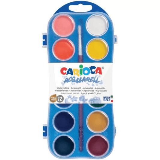Aguarelas Acquarell C/12+pincel Carioca - O Gato das Fraldas