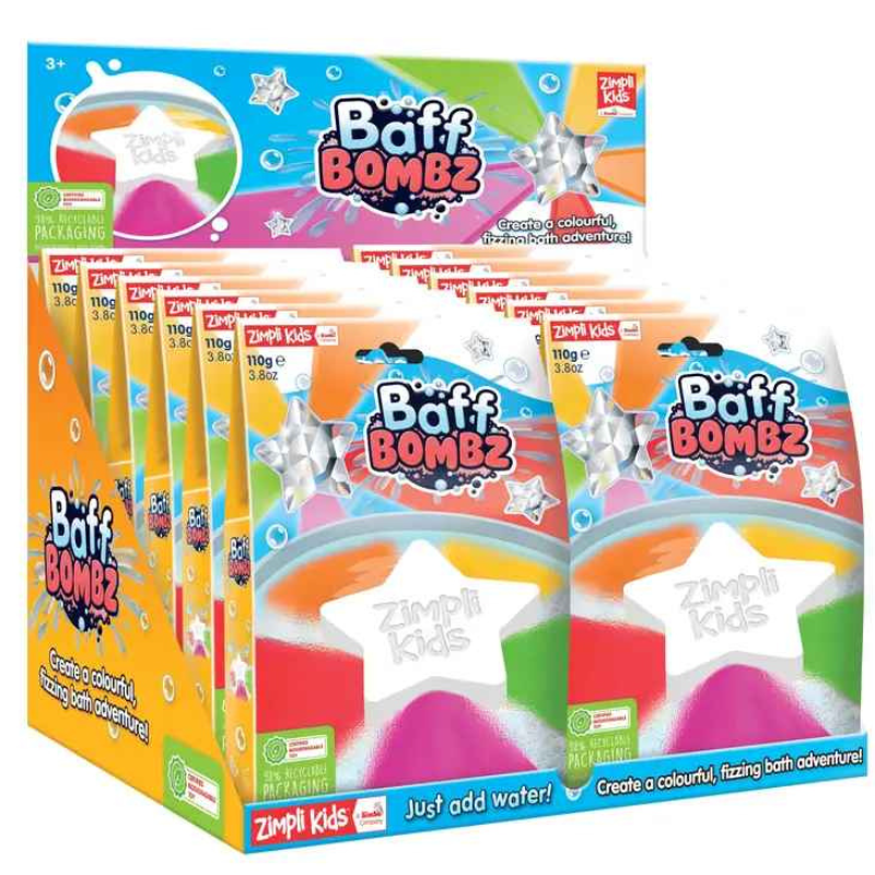 Bomba de banho Sensorial Baff Bombz, estrela da Zimpli Kids