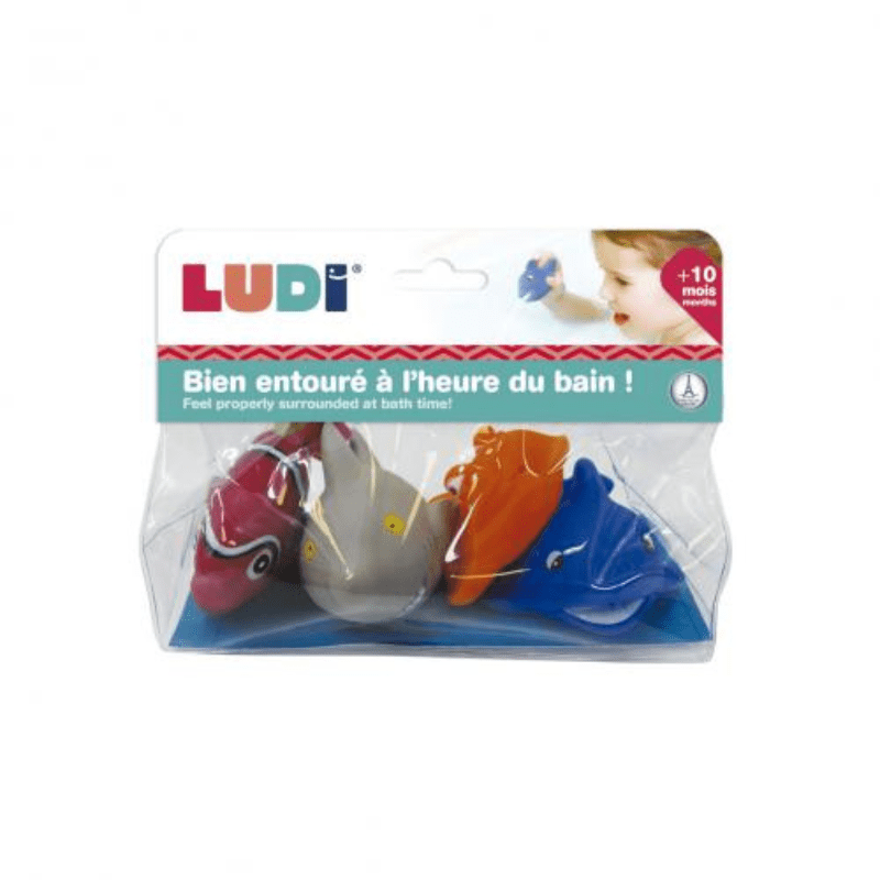 Brinquedos de Banho Esguichadores – Pack com 4 Flutuantes, Ludi - O Gato das Fraldas