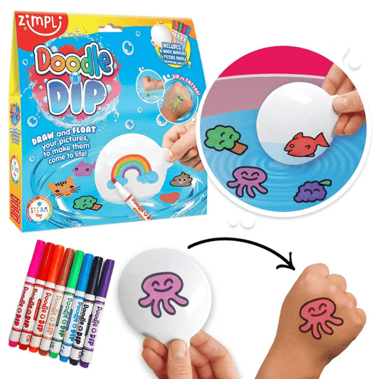 Canetas mágicas Doodle Dip, dança na água - Zimpli Kids - O Gato das Fraldas