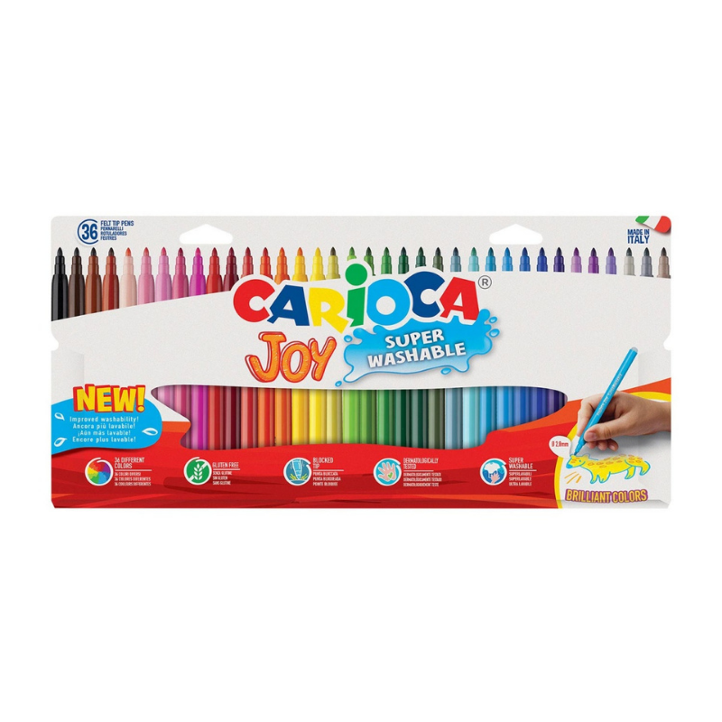 Canetas de Feltro Joy 36 Cores – Carioca