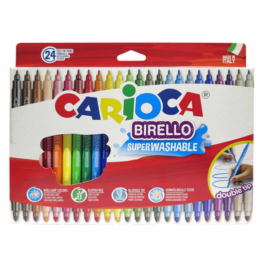 Canetas Birello Dupla Ponta 24 Cores – Carioca