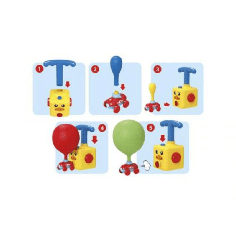 Carrinhos a Balões com Bomba de Ar - O Gato das Fraldas