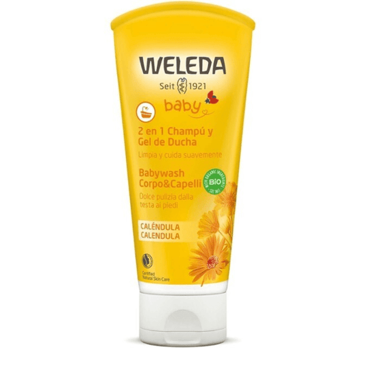 Champô & Gel de duche natural de calêndula 200 ml Weleda - O Gato das Fraldas