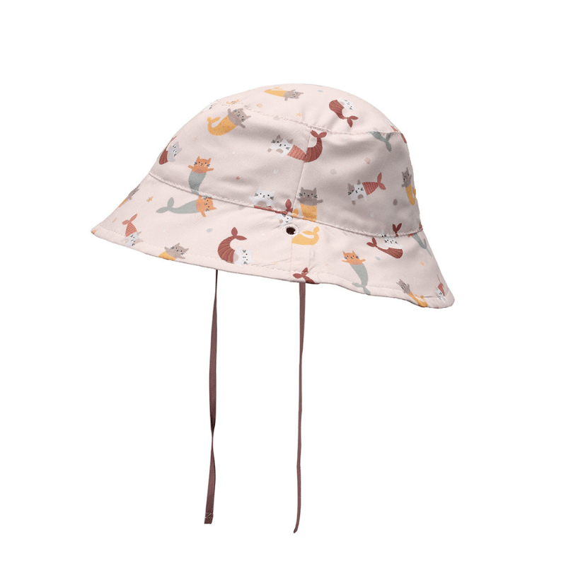 Chapéu Infantil Reversível UV30 Mermaid Cats, Monnëka - O Gato das Fraldas