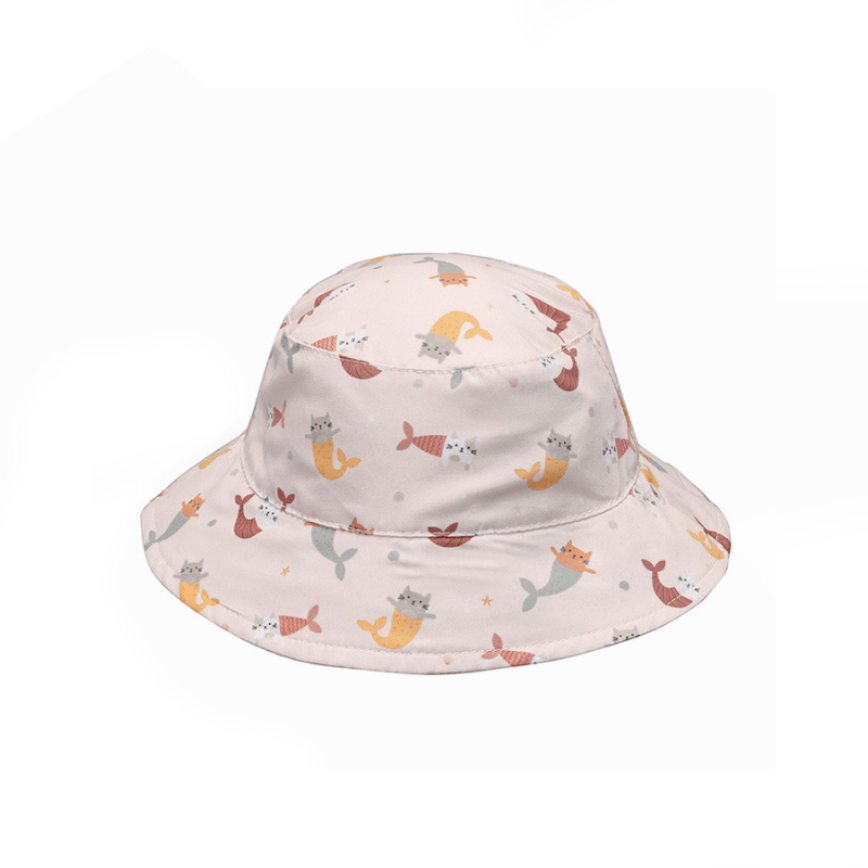 Chapéu Infantil Reversível UV30 Mermaid Cats, Monnëka - O Gato das Fraldas