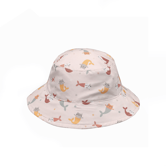 Chapéu Infantil Reversível UV30 Mermaid Cats, Monnëka - O Gato das Fraldas
