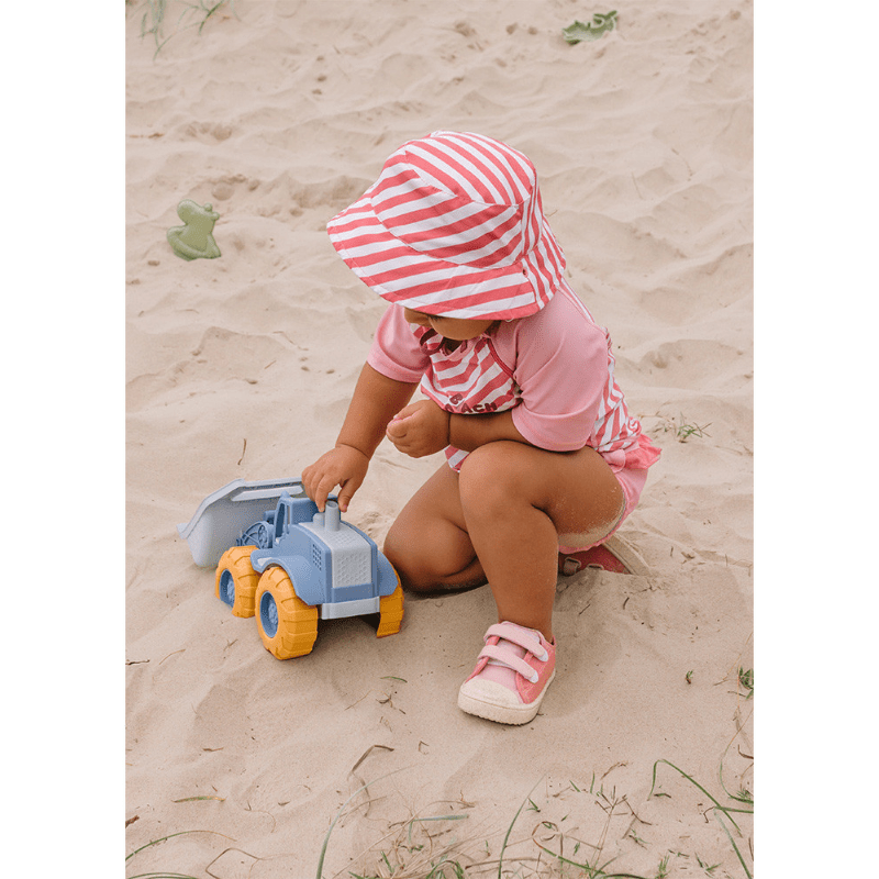 Chapéu Infantil Reversível UV30 Stripes Bloom & Blush, Monnëka - O Gato das Fraldas