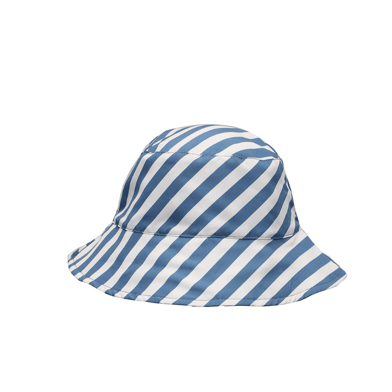 Chapéu Infantil Reversível UV30 Stripes Blues & Beyond, Monnëka - O Gato das Fraldas