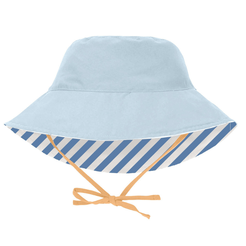 Chapéu Infantil Reversível UV30 Stripes Blues & Beyond, Monnëka - O Gato das Fraldas