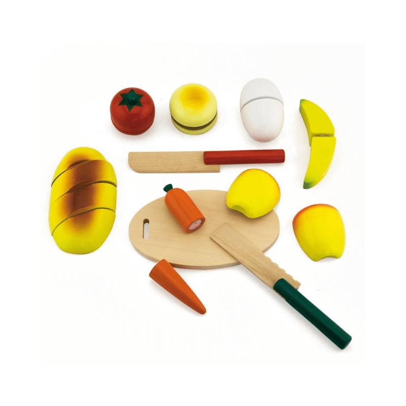 Comida de madeira para cortar, Andreu Toys - O Gato das Fraldas