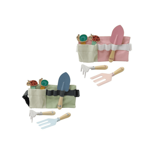 Conjunto de ferramentas de jardim em madeira com cinto para crianças, Andreu Toys - O Gato das Fraldas