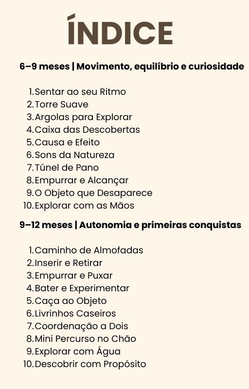 E - book 40 Atividades para o Primeiro Ano do Teu Bebé (0–12 meses) - O Gato das Fraldas