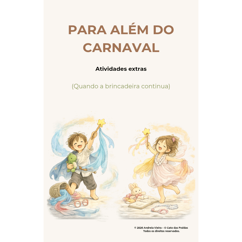 E - book - Carnaval com Sentido, atividades de Carnaval - O Gato das Fraldas