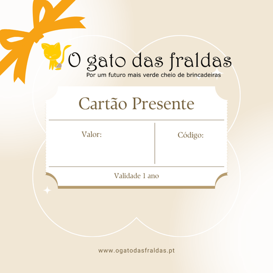 e - Cartão de Presente de Natal - O Gato das Fraldas - O Gato das Fraldas