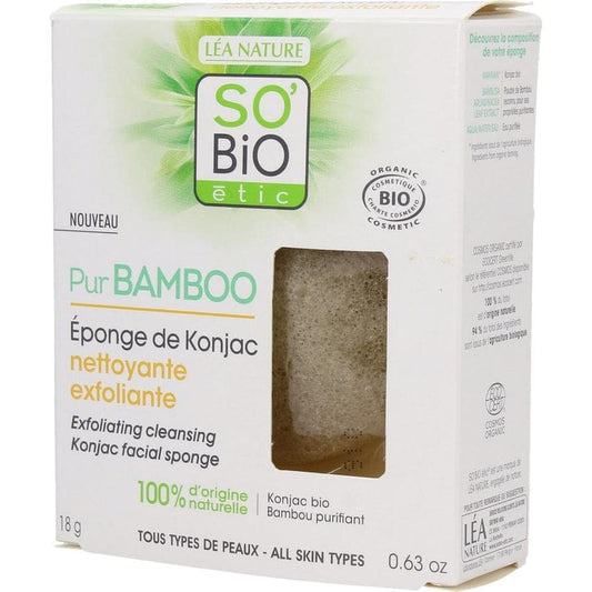 Esponja orgânica esfoliante de limpeza facial konjac - So` Bio