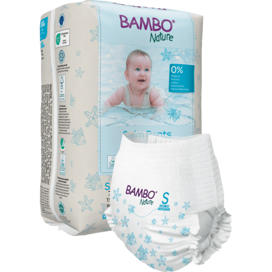 Fraldas de banho, T - S 7 - 12 kg, 12 und, Bambo Nature - O Gato das Fraldas