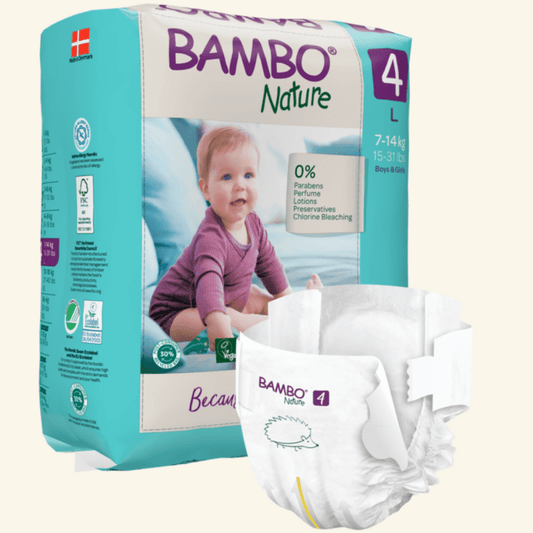 Fraldas T4, (7 - 14 kg), 24 unidades, Bambo Nature - O Gato das Fraldas